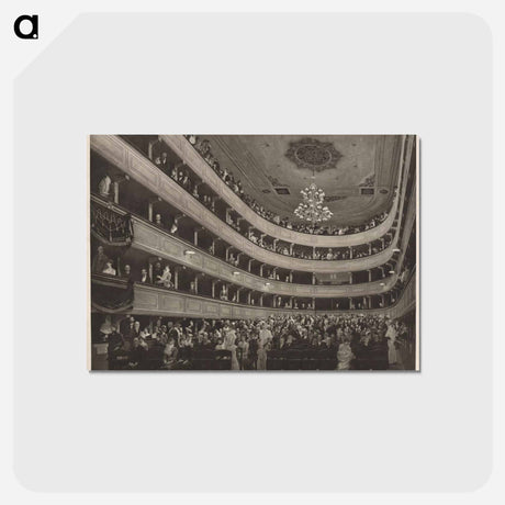 アートポストカード-Auditorium in the old Burgtheater - グスタフ クリムト Postcard.