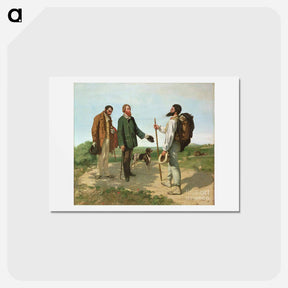 アートポストカード-The Meeting (Bonjour Monsieur Courbet) - ギュスターヴ クールベ Postcard.