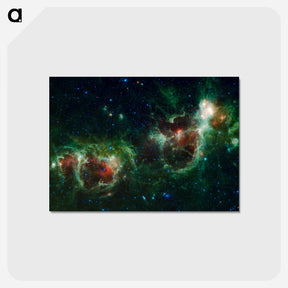 アートポストカード-Heart and Soul Nebulae
 - ハッブル画像 Postcard.
