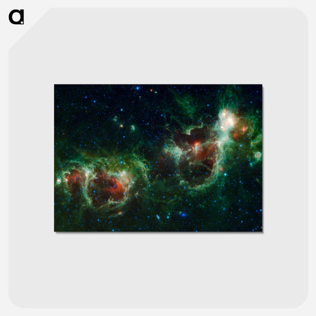 アートポストカード-Heart and Soul Nebulae
 - ハッブル画像 Postcard.