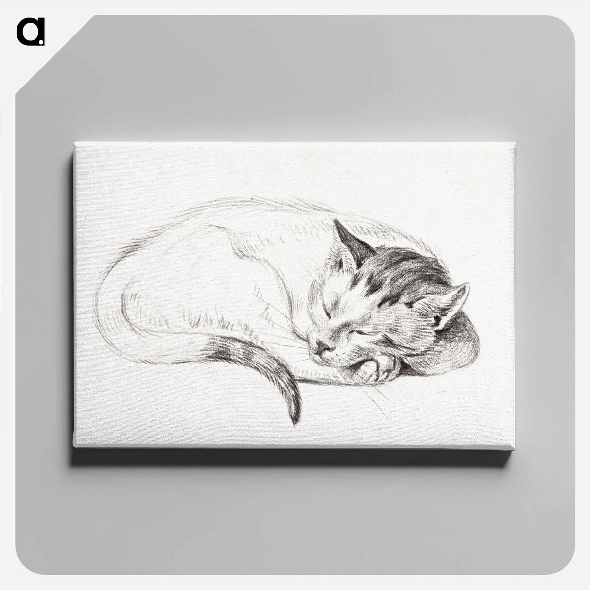 アートパネル-Sketch of a sleeping cat - ジャン ベルナール Canvas.
