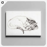 アートパネル-Sketch of a sleeping cat - ジャン ベルナール Canvas.