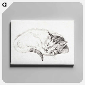 アートパネル-Sketch of a sleeping cat - ジャン ベルナール Canvas.