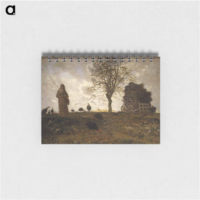 アートメモ帳-Autumn Landscape with a Flock of Turkeys - ジャン フランソワ ミレー Memo.
