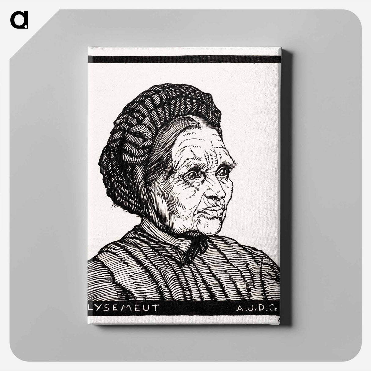 Portrait of Laren farmer's wife named Lysemeut - Julie de Grague Canvas.