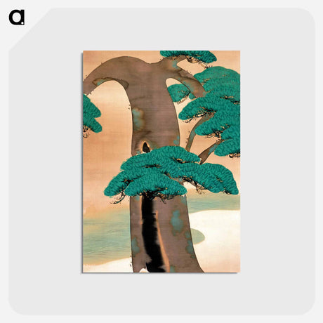 アートポストカード-Noh Scene: Takasago - 神坂 雪佳 Postcard.