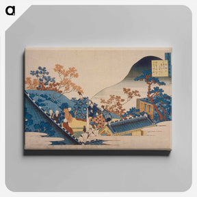アートパネル-Hokusai's Poem - 葛飾 北斎 Canvas.