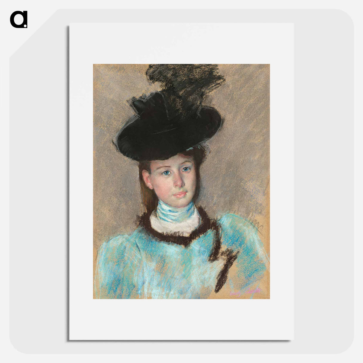 The Black Hat - Mary Cassatt Poster.