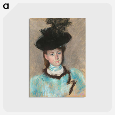 アートポストカード-The Black Hat - メアリー カサット Postcard.