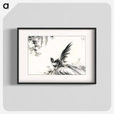 アートポスター-Magpie and Waterfall
 - 鳥類図鑑 Poster.
