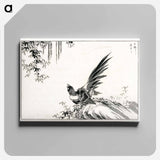 アートパネル-Magpie and Waterfall
 - 鳥類図鑑 Canvas.