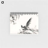 アートメモ帳-Magpie and Waterfall
 - 鳥類図鑑 Memo.
