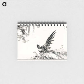 アートメモ帳-Magpie and Waterfall
 - 鳥類図鑑 Memo.