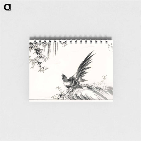 アートメモ帳-Magpie and Waterfall
 - 鳥類図鑑 Memo.