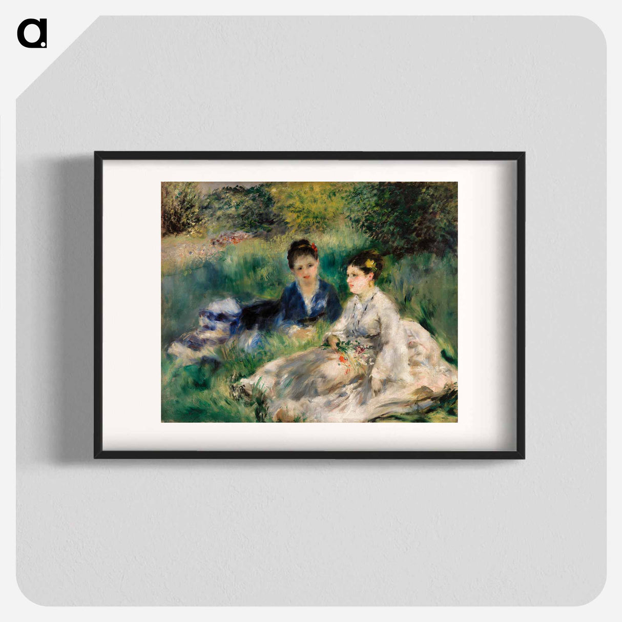 On the Grass - Pierre-Auguste Renoir Poster.