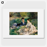 On the Grass - Pierre-Auguste Renoir Poster.