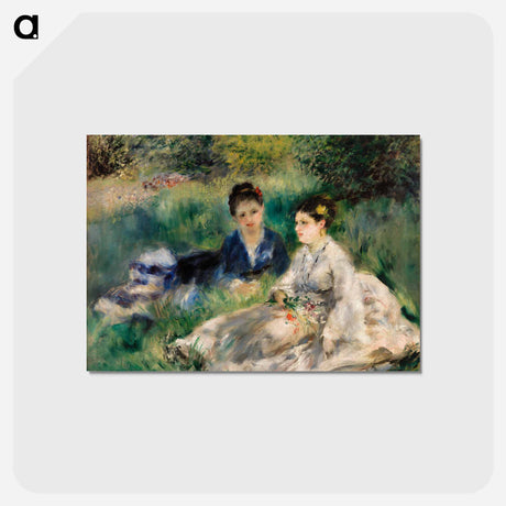 アートポストカード-On the Grass - ピエール オーギュスト ルノワール Postcard.