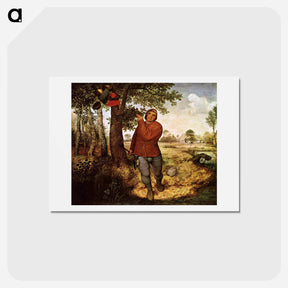 アートポストカード-The Peasant and the Birdnester - ピーター ブリューゲル Postcard.