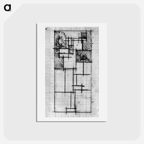 アートポストカード-Study for Rhythm of a Russian Dance - テオ ファン ドゥースブルフ Postcard.