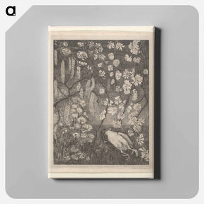 アートパネル-Dode vogel onder hazelaar- en kamperfoelietakken - テオ ヴァン ホイテマ Canvas.