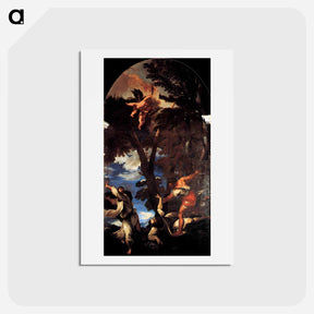 アートポストカード-The Death of St Peter Martyr - ティツィアーノ ヴェチェッリオ Postcard.
