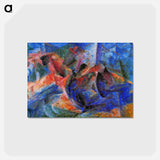 Horse+Rider+Houses - ウンベルト ボッチョーニ  Postcard.