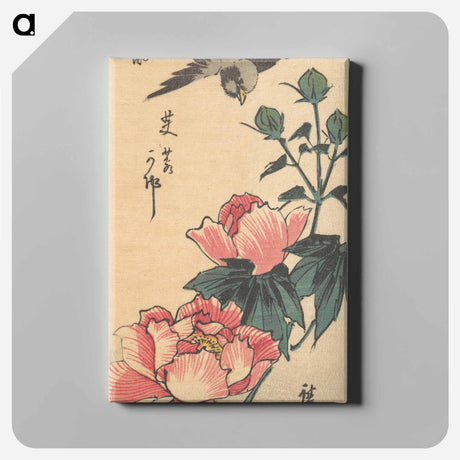 アートパネル-Sparrow and Hibiscus
 - 歌川 広重 Canvas.