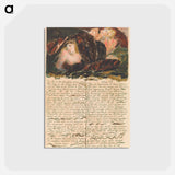 アートポストカード-The First Book of Urizen, Plate 23 - ウィリアム ブレイク Postcard.