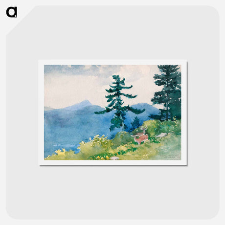 アートポストカード-North Woods Club, Adirondacks (The Interrupted Tete-a-Tete) - ウィンスロー ホーマー Postcard.