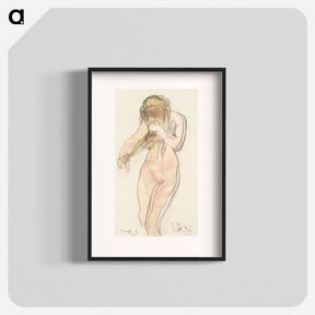 アートポスター-Study of nude (standing, combing her hair)
 - イェール大学アートギャラリー Poster.