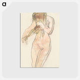 アートポストカード-Study of nude (standing, combing her hair)
 - イェール大学アートギャラリー Postcard.