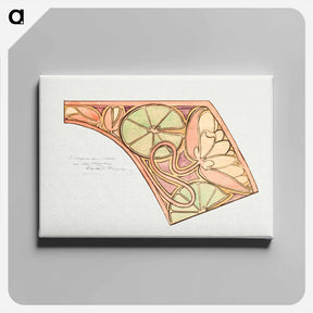 アートパネル-Decor of the basin rim of the Fouquet boutique fountain - アルフォンス ミュシャ Canvas.