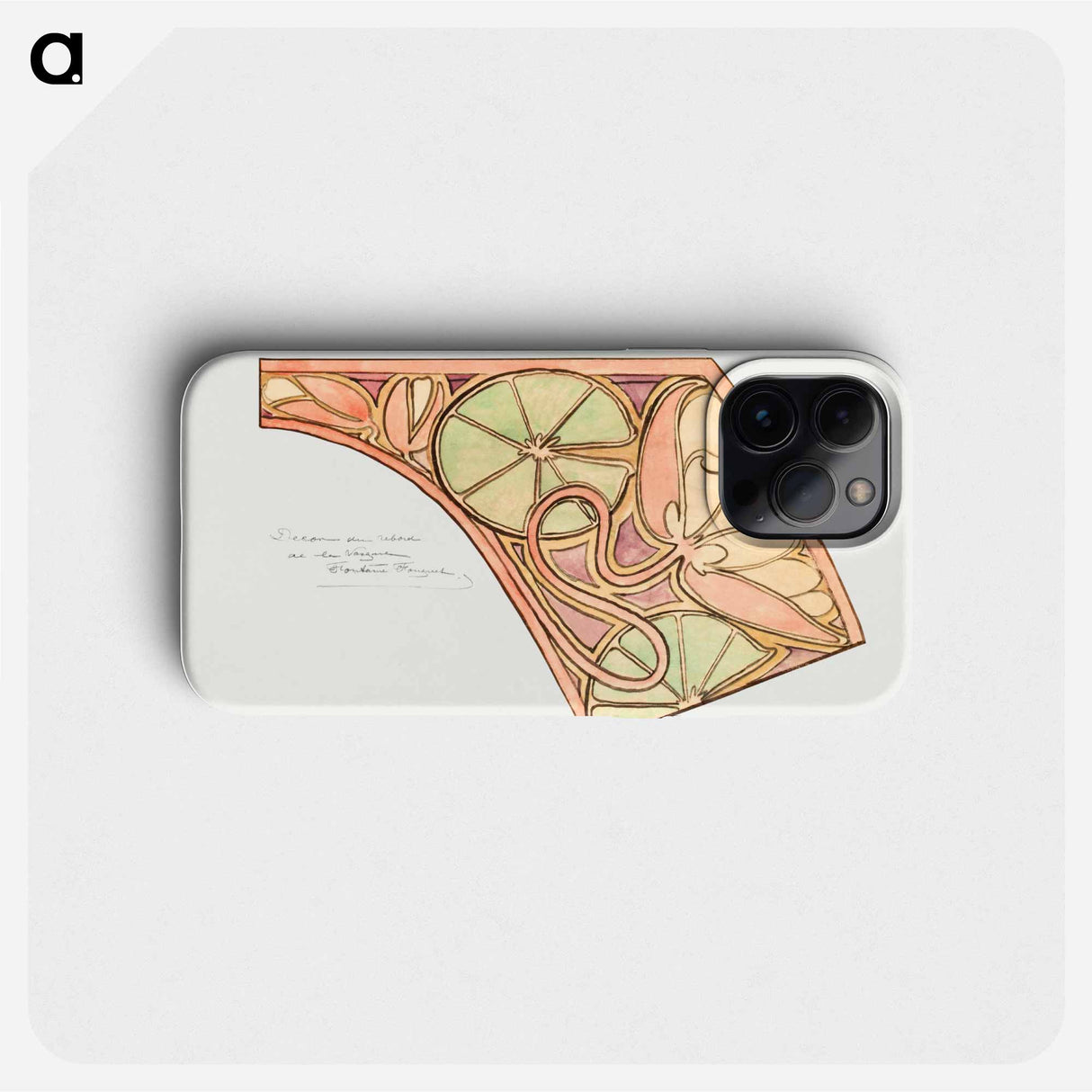 Decor of the basin rim of the Fouquet boutique fountain - Alphonse Mucha Phone Case.