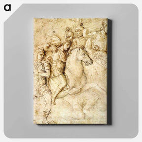 アートパネル-Study of an Ancient Bas Relief of the Arch of Constantine - アンドレア マンテーニャ Canvas.