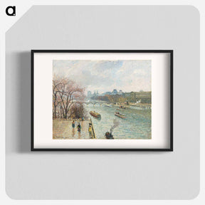 アートポスター-The Louvre, Afternoon, Rainy Weather - カミーユ ピサロ Poster.