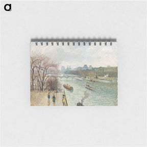 アートメモ帳-The Louvre, Afternoon, Rainy Weather - カミーユ ピサロ Memo.