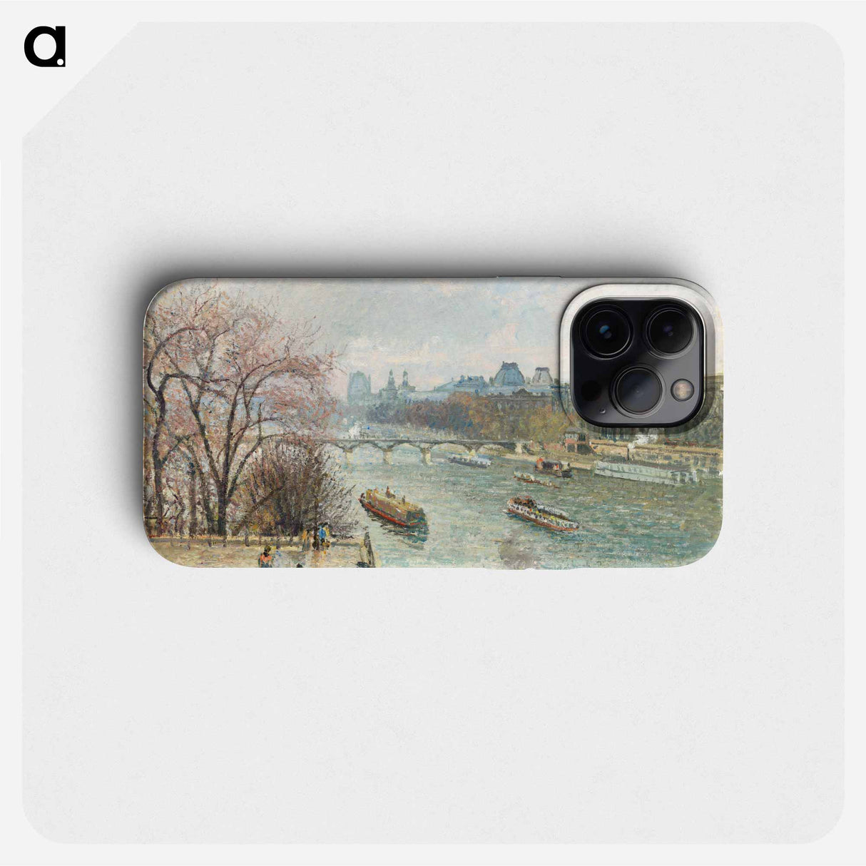 The Louvre, Afternoon, Rainy Weather - カミーユ ピサロ Phone Case.