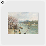 アートポストカード-The Louvre, Afternoon, Rainy Weather - カミーユ ピサロ Postcard.