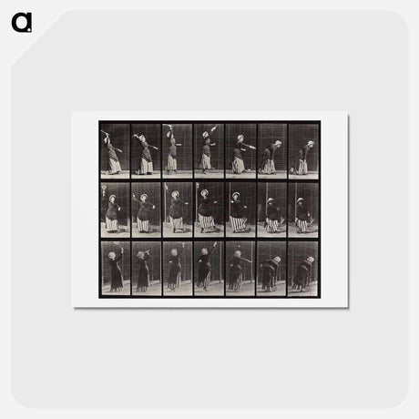 アートポストカード-Lawn Tennis, Serving
 - エドワード マイブリッジ Postcard.