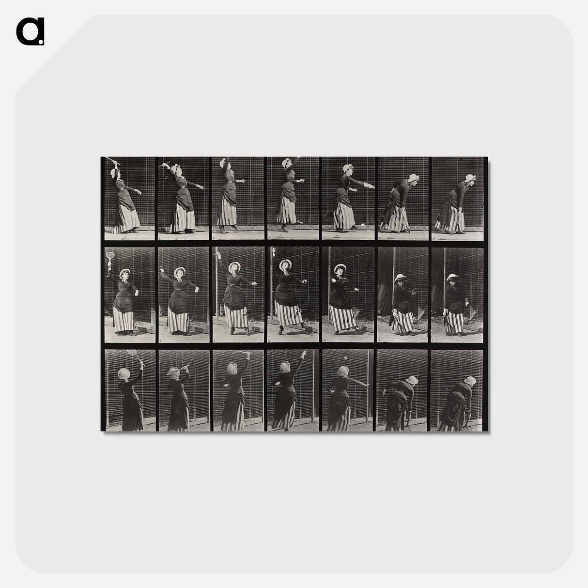 アートポストカード-Lawn Tennis, Serving
 - エドワード マイブリッジ Postcard.