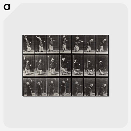 アートポストカード-Lawn Tennis, Serving
 - エドワード マイブリッジ Postcard.