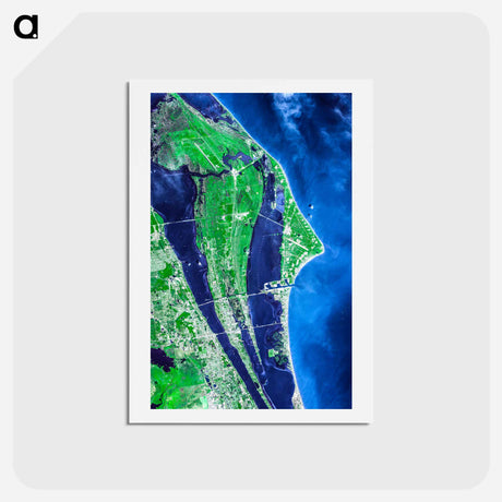 アートポストカード-John F. Kennedy Space Center, Cape Canaveral
 - 上空からの地球 Postcard.