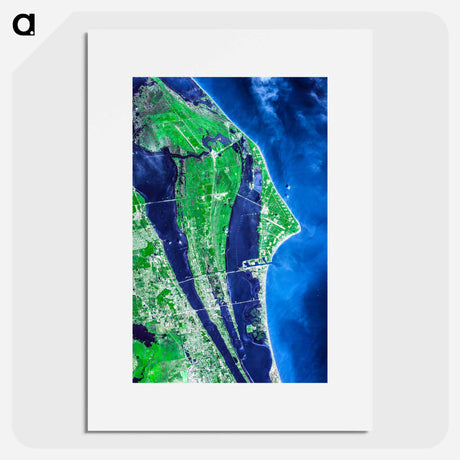 アートポスター-John F. Kennedy Space Center, Cape Canaveral
 - 上空からの地球 Poster.