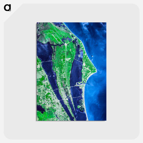 アートポストカード-John F. Kennedy Space Center, Cape Canaveral
 - 上空からの地球 Postcard.