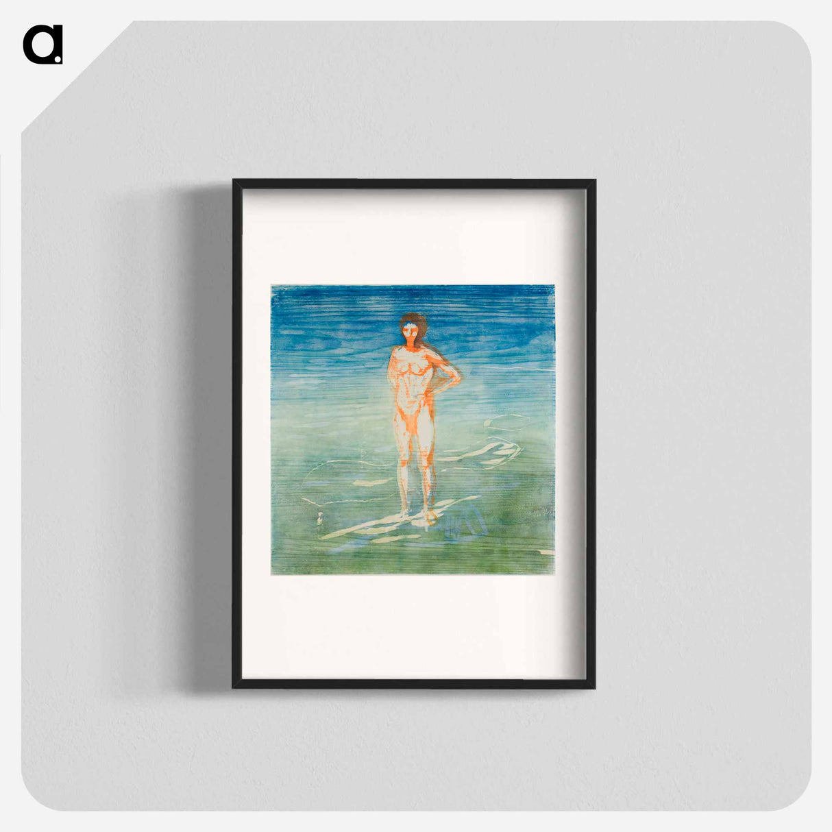 Man Bathing - エドヴァルド ムンク Poster.