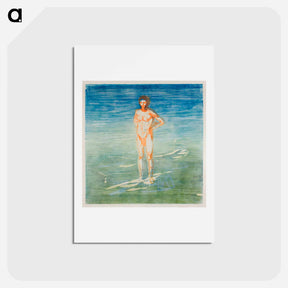 アートポストカード-Man Bathing - エドヴァルド ムンク Postcard.