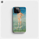 Man Bathing - Edvard Munch Phone Case.