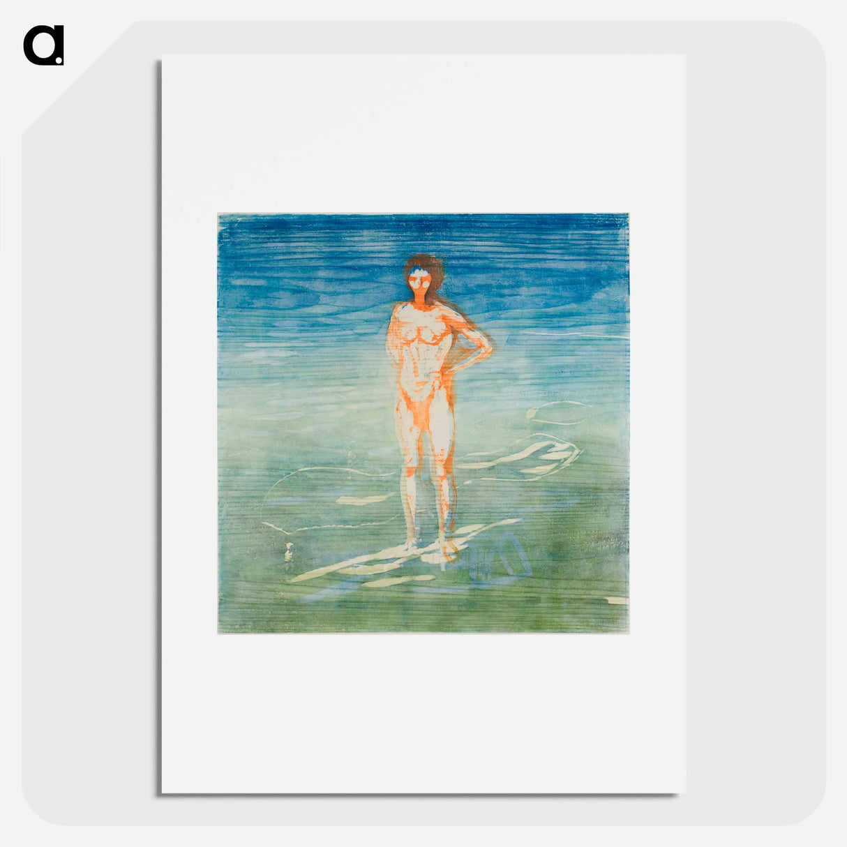Man Bathing - エドヴァルド ムンク Poster.