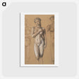 アートポストカード-Female Nude: Three Studies, possibly for Venus - エドワード バーン ジョーンズ Postcard.