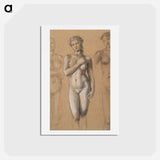 アートポストカード-Female Nude: Three Studies, possibly for Venus - エドワード バーン ジョーンズ Postcard.